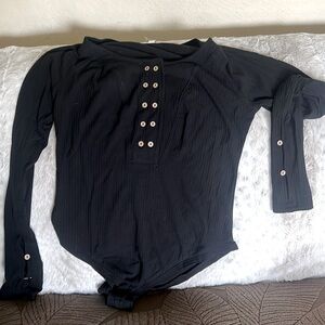 Free People Intimately NEW black bodysuit.